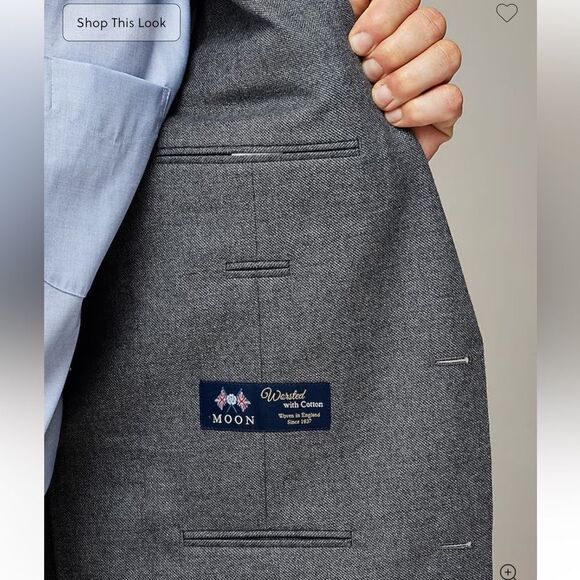 J Crew Ludlow Slim-fit suit jacket in English cotton-wool blend NWT - Picture 2 of 11